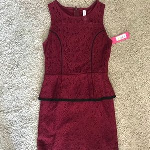 Maroon lace dress